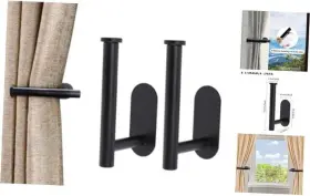 Yx-a118 Yoanxong 2 Pack Curtain Holdbacks No Drill Adhesive Hooks