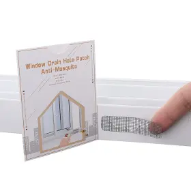 Yoooyooo 798918042570 100pcs Gray Window Weep Hole Covers Screen Patch Door Repair Kit Breat