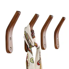 1116l01-04 Yoyai Wood Coat Hook Wall Mounted Vintage Single Hat Rack Towel Hanger Wa