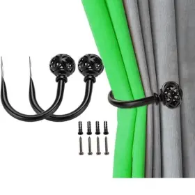 Ys-001 Yszhijia Curtain Holdbacks 2pcs Wall Mounted Drapery Tiebacks With Screws Decorative