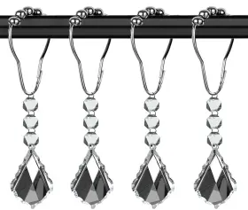 Sszy23032102 Yuiviot Crystal Diamond Gem Shower Curtain Hooks Rings For Bathroom 12pack】