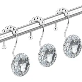 Sszy23425 Yuiviot Crystal Diamond Shower Curtain Hooks Rings For Bathroom 12pack S