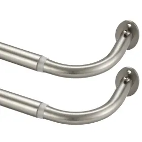 84-120 Yumierle 791711706311 2 Pack Room Darkening Curtain Rod Inch Brushed Nickel Wra