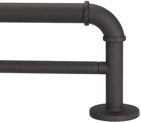 Yumierle Rods-ym142 Industrial Iron Curtain Rod For Windows 66 To 120 Wrap Around Window Double