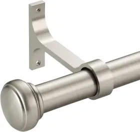 72-144 Yumierle Ym-168 Heavy Curtain Rod 1 Inch Long Rods For Satin Nickel
