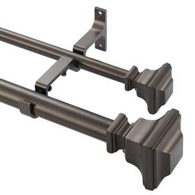 Yumierle Ym-287 Double Curtain Rod 1 Inch Adjustable Heavy Duty Drapery For Windo