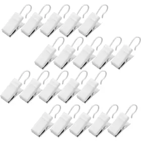 Yumihan 331582902323 20 Pack Small Heavy-duty Hook Clip Set Metal Curtain Hangers Clips For P