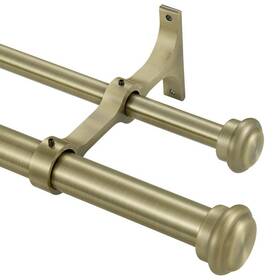 Yun Nephele 3993 Antique Bronze Double Curtain Rods 72-144 Inch With
