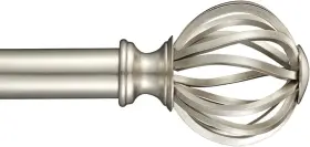 Yun Nephele 791719215204 Yunnephele Adjustable Curtain Rod For Window 28-48 Inch Nickel Brushed