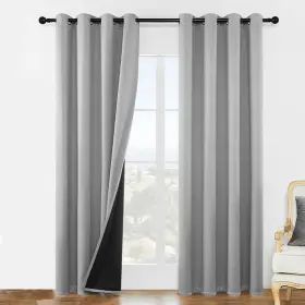Hbn001 Yunjin Blackout Curtain For Bedroom 84 Inch Long 2 Panels Set Full Room Darke