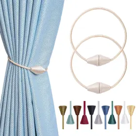 Yuntuoo 339036103609 2 Pcs Magnetic Curtain Tiebacks European Style Convenient Drape Tie