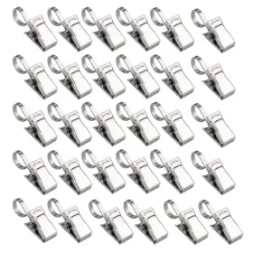 Yuyeran 765390220352 30pcs Heavy Duty Stainless Steel Metal Clips With Hook For Curtain Photos A