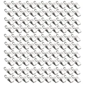 Yuyeran 765390221137 100pcs Heavy Duty Stainless Steel Metal Clips With Hook For Curtain Photos Ar