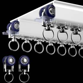 Yxhomme 762949815366 Ceiling Mounted Curtain Track System - Double Rails For Curtains And Drapes R
