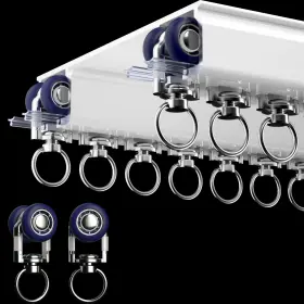 Yxhomme 762949815366 Ceiling Mounted Curtain Track System - Double Rails For Curtains And Drapes R