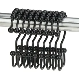 Schrrsr-b12 Yyangz Shower Curtain Hook 12pcs Black Stainless Steel Rings