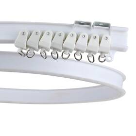 Z-color 709202984681 Z-color Flexible Bendable Ceiling Curtain Track Curved 5 Meters White