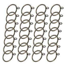 Zaplyte 601968106553 1.5 Inch Curtain Rod Rings Green Brass Hanging W Eyelets 28 Pcs