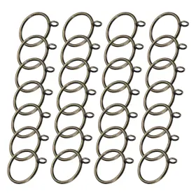 Zaplyte 601968106553 1.5 Inch Curtain Rod Rings Green Brass Hanging W Eyelets 28 Pcs