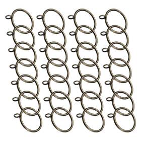 Zaplyte 601968106560 28 Pcs Brass Curtain Rod Rings Hanging 1.5 Inch Inner Diameter Green