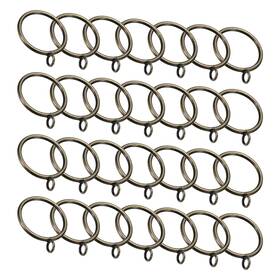 Zaplyte 601968106584 28pcs 1.5 Inch Dia Green Brass Curtain Rod Ring W Eyelets Metal For