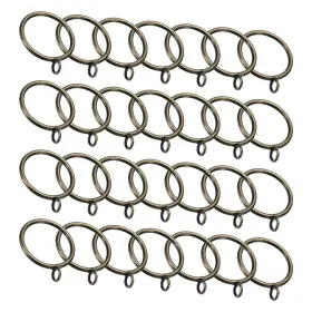 Zaplyte 601968106584 28pcs 1.5 Inch Dia Green Brass Curtain Rod Ring W Eyelets Metal For