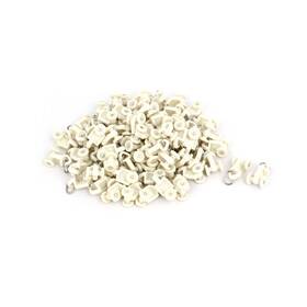 Zaplyte 604267370458 10mm Dia Twin Wheel Curtain Track Rail Slide Rollers Gliders Beige 80pcs