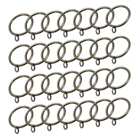 Zaplyte 634149562633 28 Pcs Curtain Rod Rings 1.5-inch Green Brass