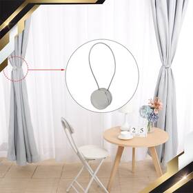 Zaplyte 669739945442 2 Pack Magnetic Curtain Tiebacks 12.6 Inch Holdbacks Window Tieback Clip