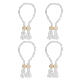 Zaplyte 679209984673 4 Pack Magnetic Curtain Tiebacks 55cm/21.65 Inch Holdbacks White