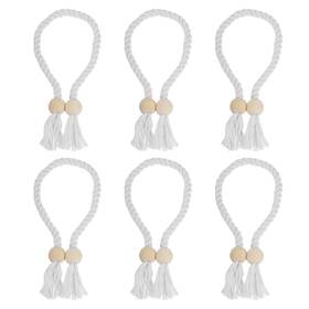 Zaplyte 679209984680 6 Pack Magnetic Curtain Tiebacks 55cm/21.65 Inch Holdbacks White
