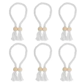 Zaplyte 679209984680 6 Pack Magnetic Curtain Tiebacks 55cm/21.65 Inch Holdbacks White
