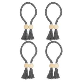 Zaplyte 679209984734 4 Pack Magnetic Curtain Tiebacks 55cm/21.65 Inch Holdbacks Gray
