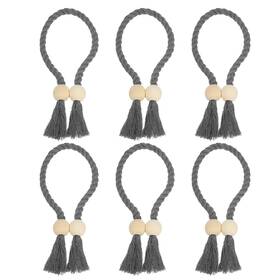 Zaplyte 679209984741 6 Pack Magnetic Curtain Tiebacks 55cm/21.65 Inch Holdbacks Gray