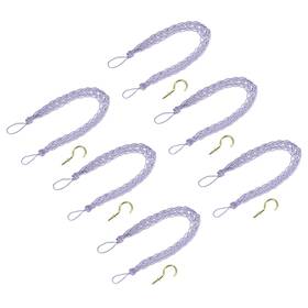 Zaplyte 683867908810 6pcs 58cm/23 Inch Curtain Tiebacks Braided Drapery Holdback Holder Light Purple