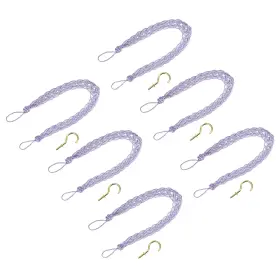Zaplyte 683867908810 6pcs 58cm/23 Inch Curtain Tiebacks Braided Drapery Holdback Holder Light Purple Zaplyte 683867908810 6pcs 58cm/23 Inch Curtain Tiebacks Braided Drapery Holdback Holder Light Purple