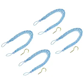 Zaplyte 683867908926 4pcs 58cm/23 Inch Curtain Tiebacks Braided Drapery Holdback Holder Blue