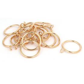 Zaplyte 709874983999 Metal Drapes Curtain Eyelet Rings Gold Tone 38mm Inner Diameter 16pcs
