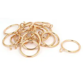 Zaplyte 709874983999 Metal Drapes Curtain Eyelet Rings Gold Tone 38mm Inner Diameter 16pcs