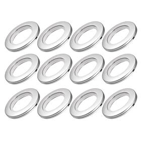 Zaplyte 714998325884 Curtain Grommets Plastic 1.5 Inch Inner Dia Drapery Eyelet Rings Gray 12pcs