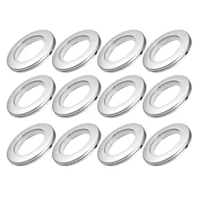 Zaplyte 714998325884 Curtain Grommets Plastic 1.5 Inch Inner Dia Drapery Eyelet Rings Gray 12pcs