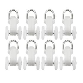 Zaplyte 714998326287 Curtain Track Rollers Plastic Twin Wheeled Carriers 11.5mm Dia 80pcs