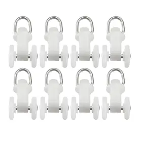 Zaplyte 714998326287 Curtain Track Rollers Plastic Twin Wheeled Carriers 11.5mm Dia 80pcs