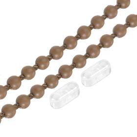 Zaplyte 747709291246 Ball Chain 4.5mmx9m Pull Cord With 2 Connectors For Roller Shade Dark Brown