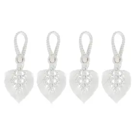 Zaplyte 781954250245 4 Pack Tassel Curtain Tiebacks Bohemian Leaf Holdbacks White
