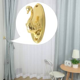Zaplyte 784958629093 2pcs Curtain Tieback Hooks Zinc Alloy Vintage Screen Wall Holdback Gold Tone