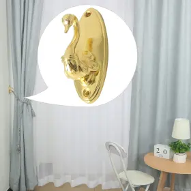 Zaplyte 784958629093 2pcs Curtain Tieback Hooks Zinc Alloy Vintage Screen Wall Holdback Gold Tone