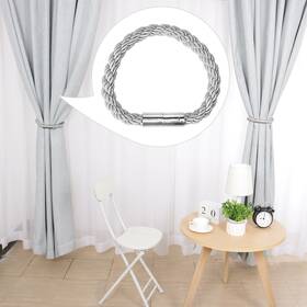 Zaplyte 784958653562 Magnetic Curtain Tieback 20.9 Inch Holdback Decorative Holder Gray