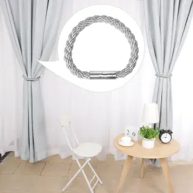 Zaplyte 784958653579 2pcs Magnetic Curtain Tieback 21.7 Inch Holdback Decorative Holder Gray
