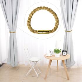 Zaplyte 784958653654 Magnetic Curtain Tieback 21.7 Inch Holdback Decorative Holder Gold Tone